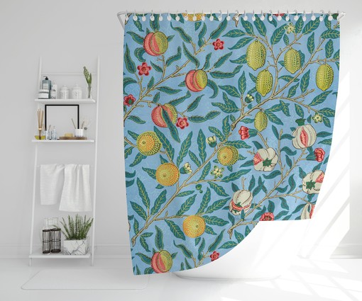 Tropical Fruits Boho Shower Curtain - Artistic Design - Eco-Friendly and Water-Resistant with Hooks