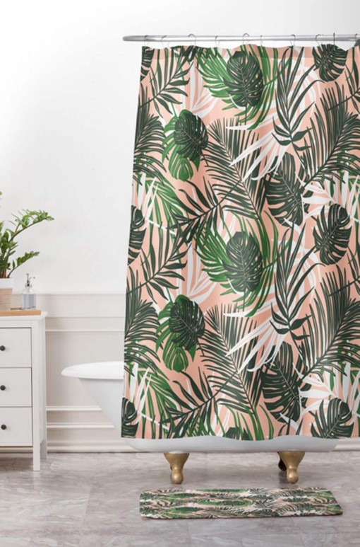 Tropical Hideaway Shower Curtain, Bathroom Decor with Island Charm | shower curtains