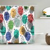 Tropical Monstera Best Shower Curtain | Blue Green Plant Fabric Home Bath Decor