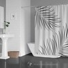 Tropical Palm Leaves Shower Curtain | Minimalist Scandinavian Style | Unique Shower Curtains