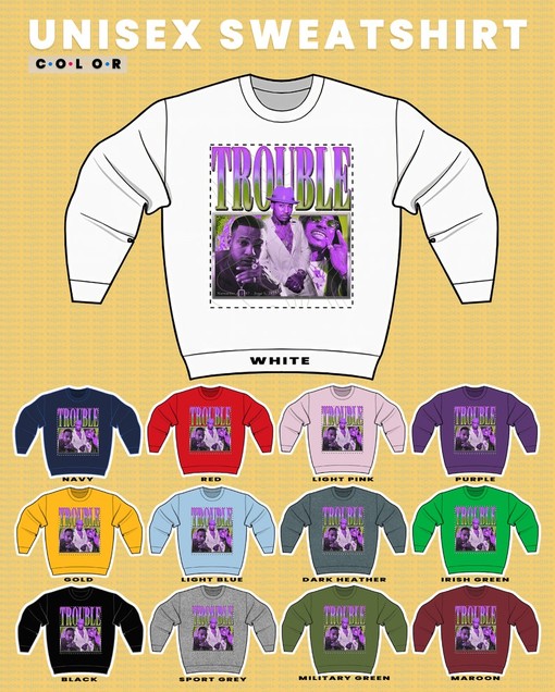 Trouble Hip Hop Rapper Sweatshirt, Mariel Orr Tribute Tee, American Rap Homage Sweater, Movie Shirts for Men - Image 3