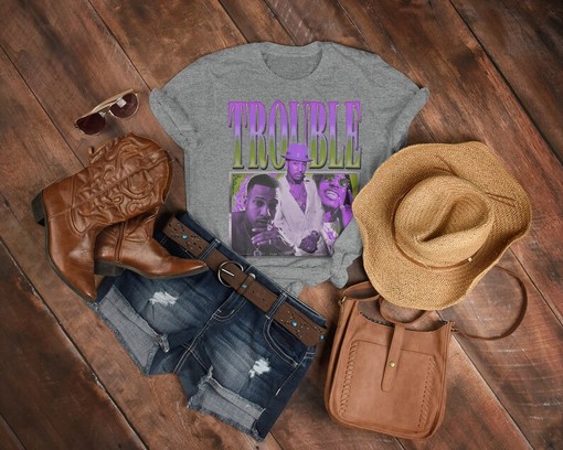 Trouble Vintage Homage Tshirt - Retro Trouble Hip Hop RAPPER Shirt - Mariel Semonte Orr Rip June 5, 2022 - Image 3