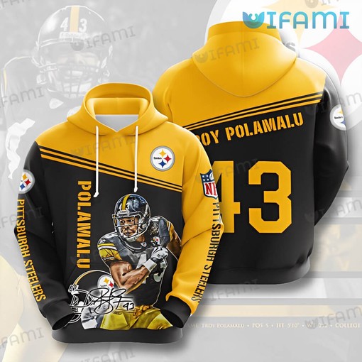 Troy Polamalu Signature - Steelers 3D All Over Print Hoodie with Signature Design