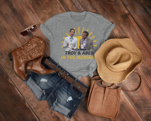 Troy and Abed Morning Show Minimalist Movie Shirt for Men - Image 3