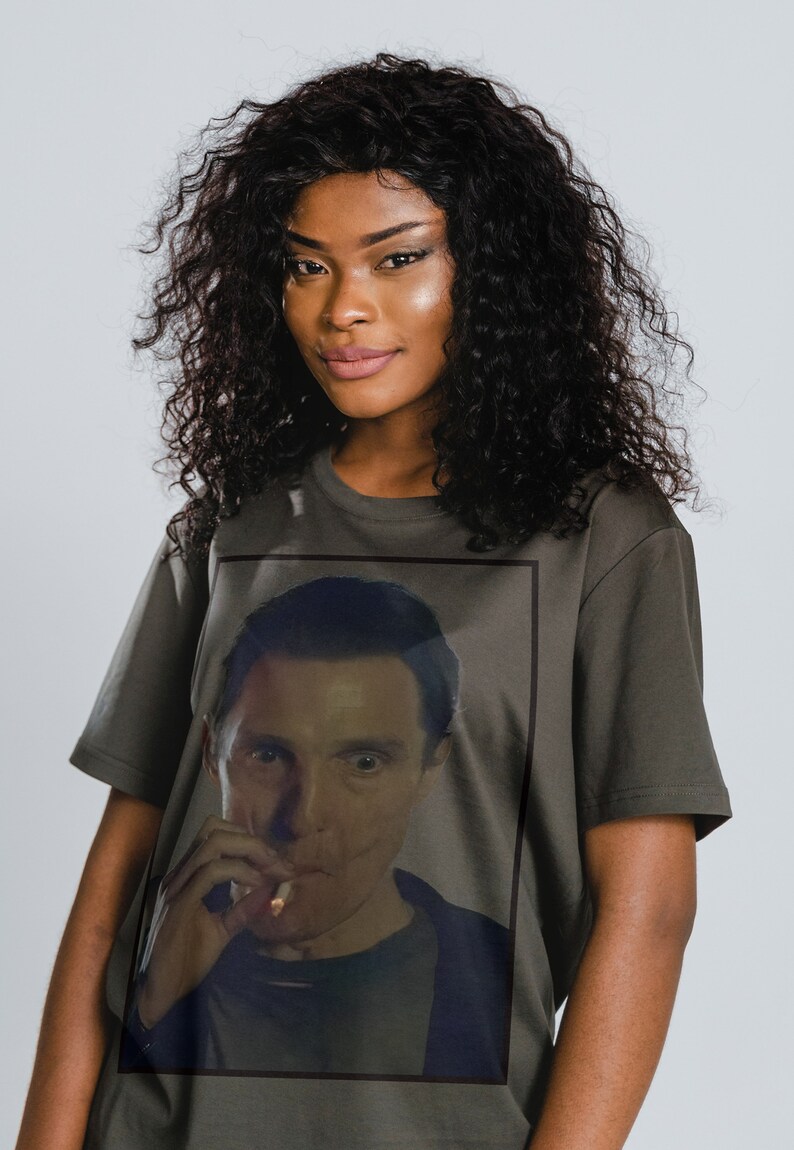 True Detective Rust Cohle Smoking Vintage T-Shirt, Matthew McConaughey Dazed and Confused Movie Shirt, Confused Fan Gift