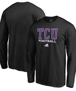 True Sport Football Long Sleeve T-Shirt for TCU Horned Frogs Fans, Official University Football Fan Shirt