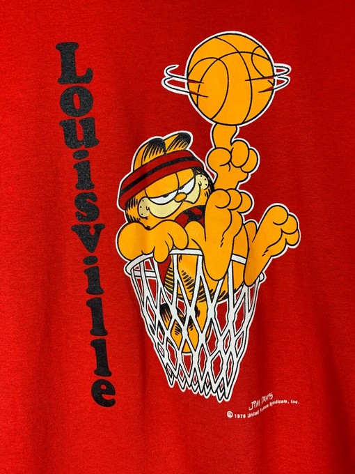 True Vintage 70s Garfield Louisville Cardinals Basketball T-Shirt
