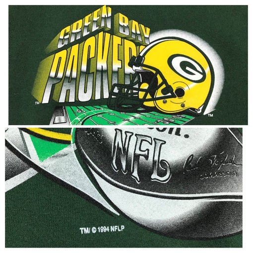 Tultex Green Bay Packers Vintage Style Crewneck Sweatshirt Pullover - Image 2