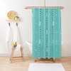 Turquoise Boho Shower Curtain - Colorful Bathroom Decor with Eco-Friendly Material