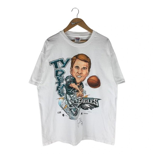 Ty Detmer Philadelphia Eagles Caricature 90s Vintage Style Sweatshirt T-shirt - Ideal Gift for Football Fans