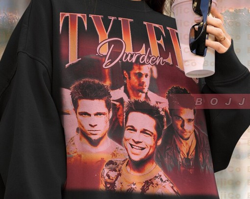 Tyler Durden Bootleg Sweatshirt, 90s Retro Fight Club Homage Sweater, Brad Pitt Project Mayhem Shirt - Image 4