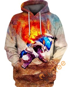 Typhlosion Pokemon 3D Printed All Over Custom Hoodie