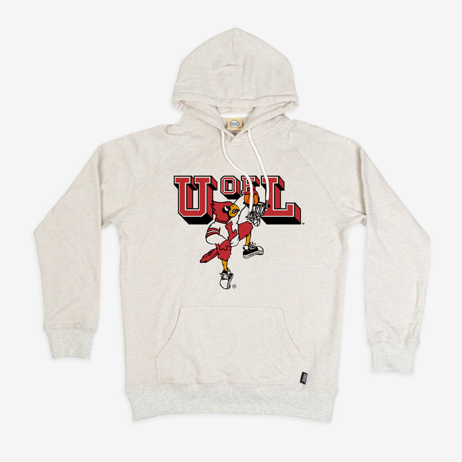 U of L Dunking Cardinal Football Hoodie Sweatshirt, Perfect for Cardinals Sports Fans and University Students