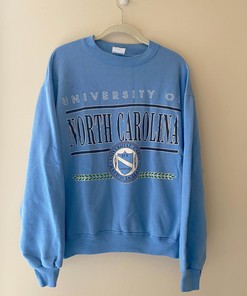 UNC Crewneck Distressed Carolina Sweatshirt and Hoodie, Retro NCAA Shirts for College Fans