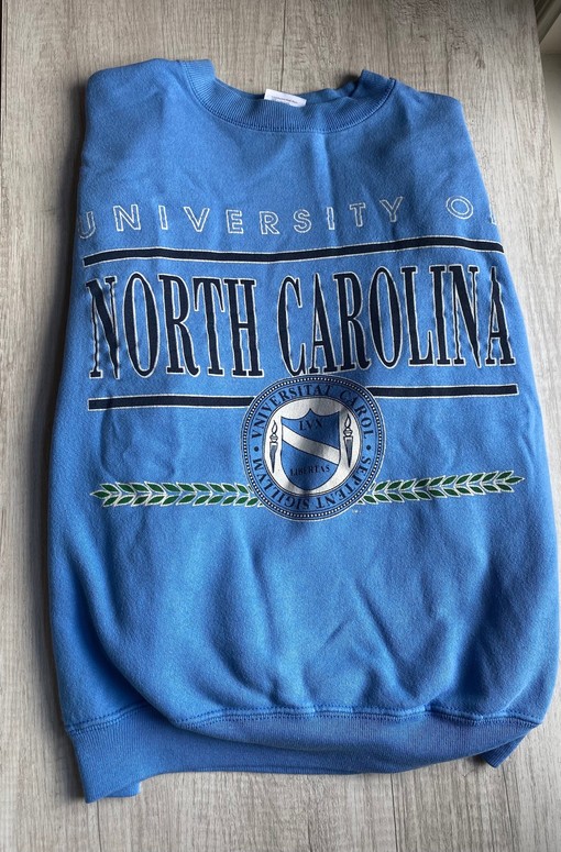 UNC Crewneck Distressed Carolina Sweatshirt and Hoodie, Retro NCAA Shirts for College Fans - Image 2