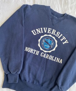 UNC Crewneck Sweatshirt, Carolina Hoodie Shirt for NCAA Fans, State University Shirt for College Students