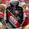 USA Flag All Over Print Hoodie - Designed for San Francisco 49ers Fans