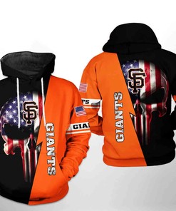 USA-themed San Francisco Giants MLB Zip-Up Hoodie in All-Over Print