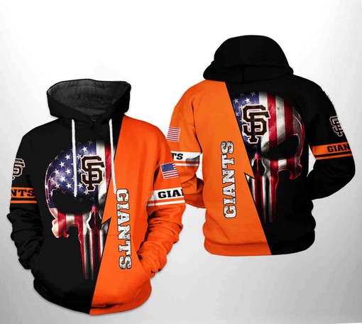 USA-themed San Francisco Giants MLB Zip-Up Hoodie in All-Over Print
