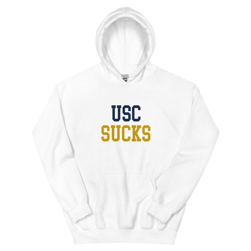 USC Sucks Notre Dame Rivalry Hoodie Sweatshirt - NCAA Sport Shirt for Fans, Keyword: sport shirts unisex