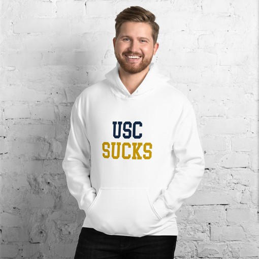 USC Sucks Notre Dame Rivalry Hoodie Sweatshirt - NCAA Sport Shirt for Fans, Keyword: sport shirts unisex - Image 2