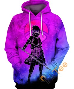 Uchiha Sasuke Full Print Hoodie in 3D Design - Must-Have for Fans of Naruto