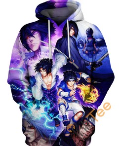 Uchiha Sasuke Storyline Hoodie with 3D Print - Great for Anime Fans