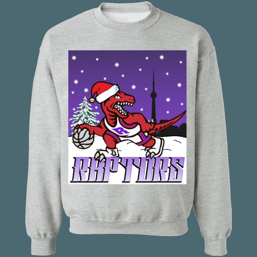 Ugly Christmas NBA Vintage Sweatshirt Hoodie Shirt for Toronto Raptors Fans - Image 2