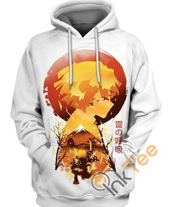 Ukiyo e Breath of Thunder Hoodie with 3D Design - Great for Thunder Lovers