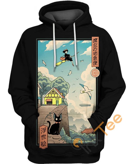 Ukiyo e Delivery Manga Style Hoodie with 3D Pattern - Great for Fans of Anime and Manga