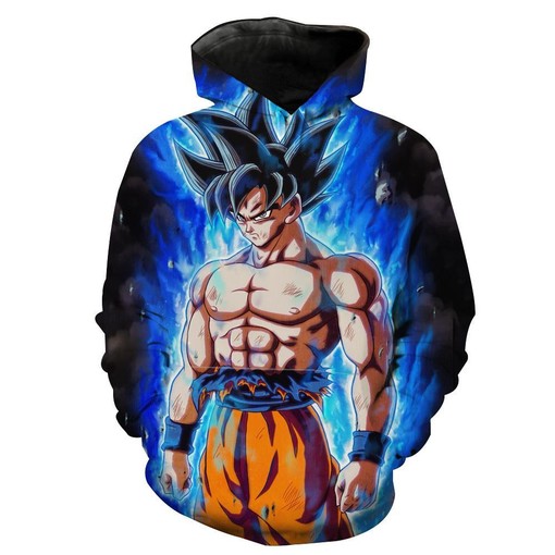 Ultra Instinct Goku Hoodie in 3D for Fans of Dragon Ball Super - Show Your Saiyan Pride
