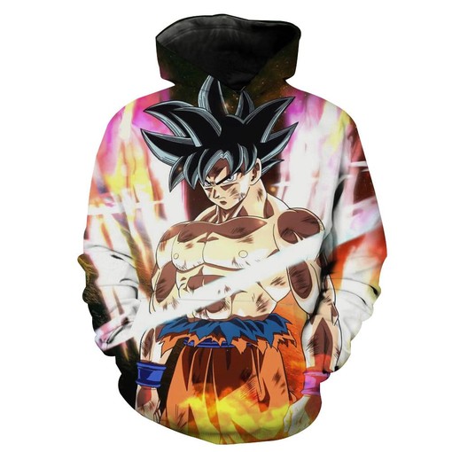 Ultra Instincts Goku Dragon Ball Super Hoodie - 3D All Over Print Design with Quotes