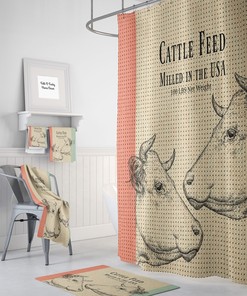 Ultra-Soft Farmhouse Shower Curtain with Cows for Your Bathtub
