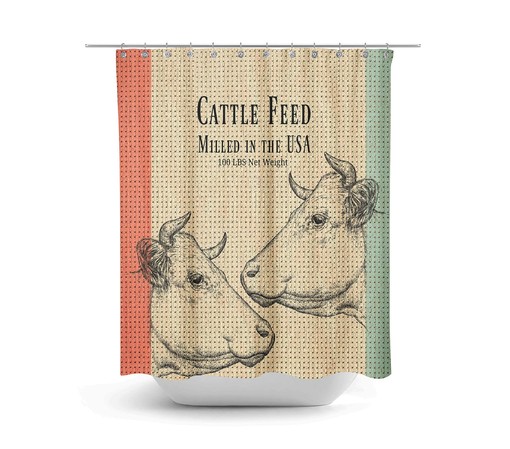 Ultra-Soft Farmhouse Shower Curtain with Cows for Your Bathtub - Image 3