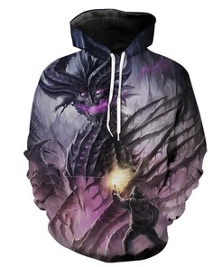 Undead Black Dragon Fantasy Hoodie 3D All Over Print for Fans
