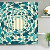 Underwater World Sea Creature Shower Curtain | Blue Shark Bathroom Decor | Ocean Theme