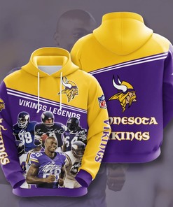 Unique 3D Graphic Hoodie for Minnesota Vikings Fans