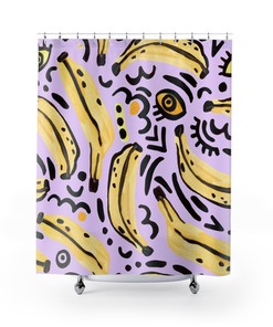 Unique Abstract Art Print Shower Curtain for Unmatched Bathroom Decor Design and Wowing Guests