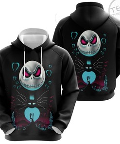 Unique Christmas All Over Print 3D Hoodie with Jack Skellington Design