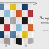 Unique Colorful Mosaic Shower Curtain - Modern Art in Your Bathroom Decor