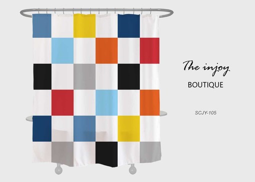 Unique Colorful Mosaic Shower Curtain - Modern Art in Your Bathroom Decor