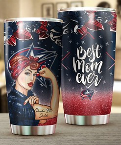 Unique Columbus Blue Jackets NHL Tumbler for Strong Best Moms Ever - Custom Beverage Container for Sports Enthusiasts