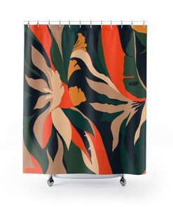 Unique Cubism Art Shower Curtain for Eclectic Bathroom Decor and Best Housewarming Gifts
