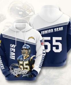 Unique Custom Sport Design All Over Print 3D Hoodie - Los Angeles Chargers Fans
