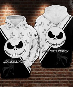 Unique Design Jack Skellington All Over Print 3D Hoodie with Full size