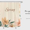 Unique Design Vintage Spring Flowers Shower Curtain with Pink Flora Plant Bathroom Decor - Rustic and Charming Bathroom