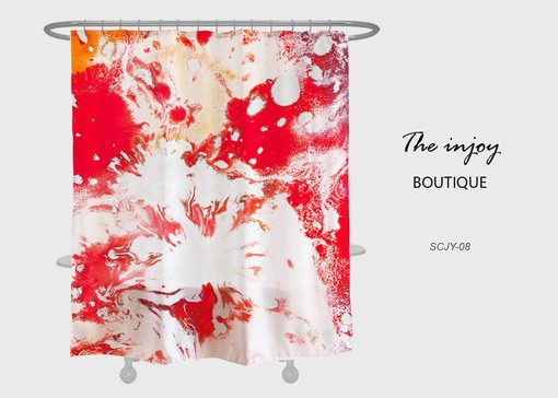 Unique Disney Red Tie Dye Shower Curtain, Waterproof and Washable, Custom Sizes for a Fun Bathroom Decor