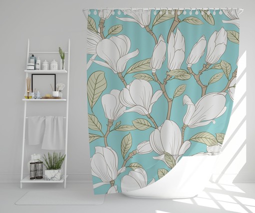 Unique Gift Art Disney Floral Boho Shower Curtain - Botanical Curtain Design