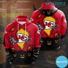 Unique KC Chiefs Youth Halloween Hoodie with Hand Pull Out Logo