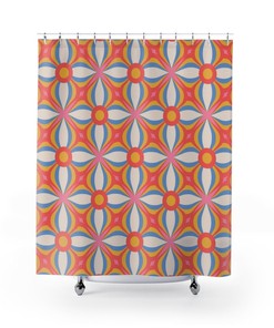 Unique Printed Retro Shower Curtain: Gift Idea for Your Bathroom Decor